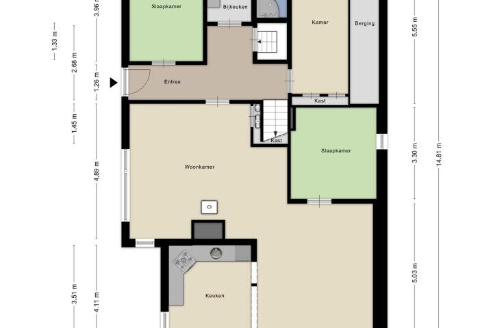 Plattegrond – Hoofdstraat 95, Gasselternijveen