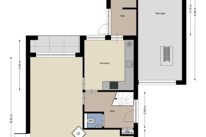 Plattegrond – Hoofdvaart 8, Rucphen