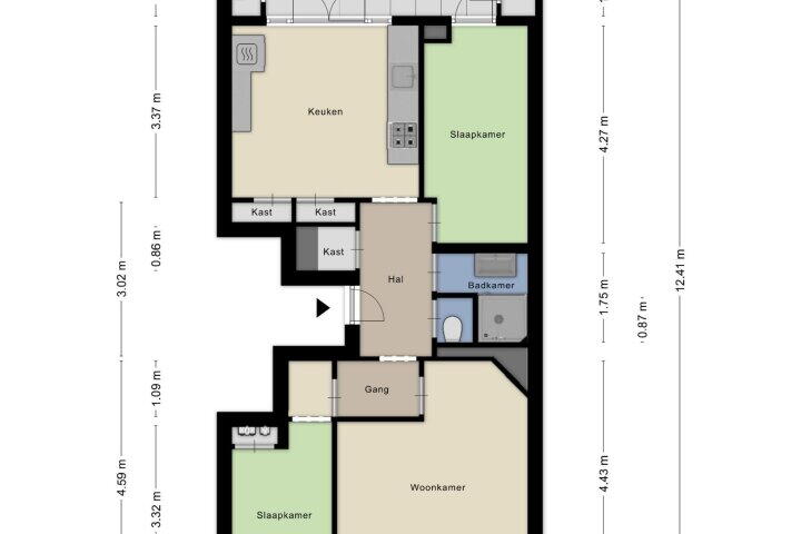 Plattegrond – Hoofdweg 342 1, Amsterdam