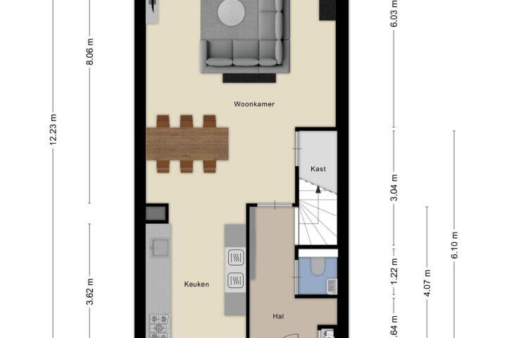 Plattegrond – Hoofpolderstraat 9, Den Haag