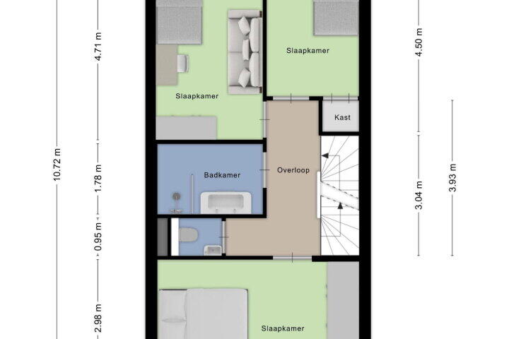 Plattegrond – Hoofpolderstraat 9, Den Haag