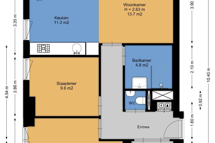 Plan – Hooftstraat 13 C, Alphen aan den Rijn