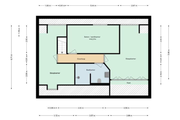Plattegrond – Hoogemierdseweg 21, Lage Mierde