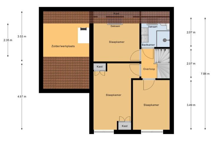 Plattegrond – Hoogmeer 1208, Wijchen