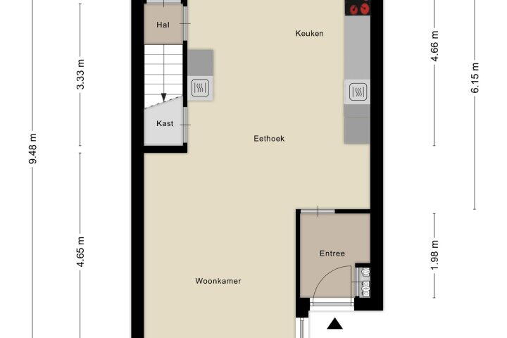 Plattegrond – Hoogmeer 2602, Wijchen