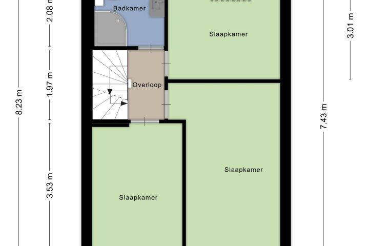 Plattegrond – Hoogmeer 2602, Wijchen