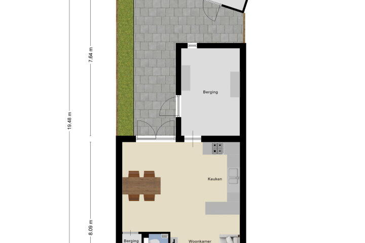 Plattegrond – Hoogstraat 123, Roosendaal