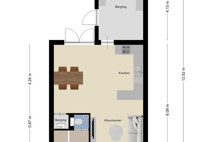 Plattegrond – Hoogstraat 123, Roosendaal