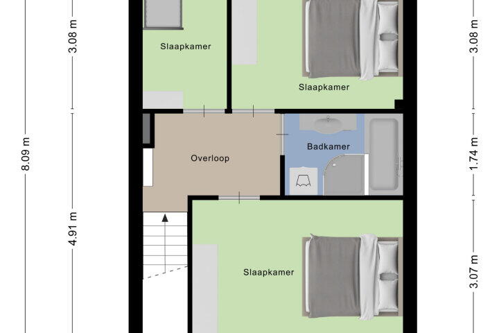 Plattegrond – Hoogstraat 123, Roosendaal