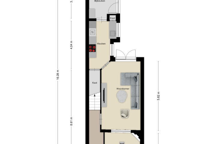 Plattegrond – Hoogstraat 94, Roosendaal