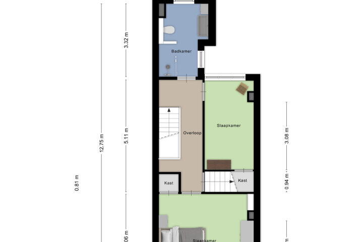Plattegrond – Hoogstraat 94, Roosendaal