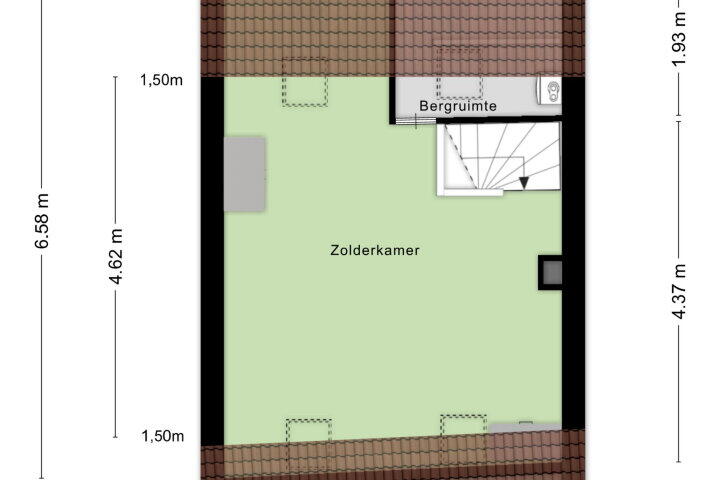 Plattegrond – Hoogstraat 94, Roosendaal