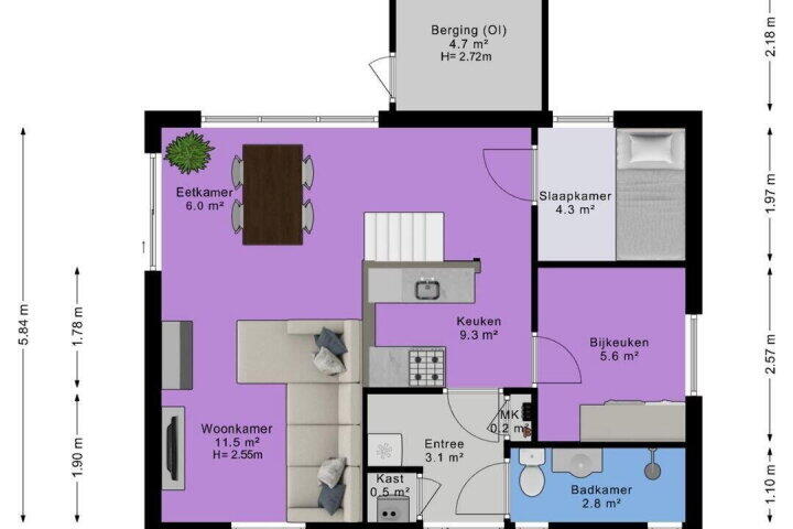 Plattegrond – Hoogte der Heide 10 2, Gasselte