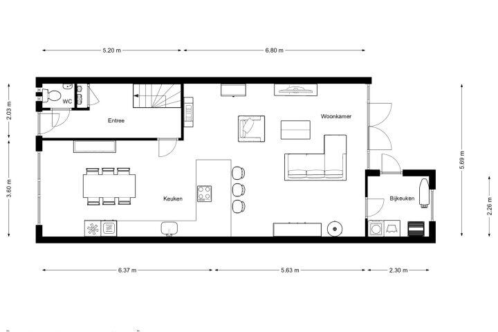 Plattegrond – Hooizolder 36, Drachten