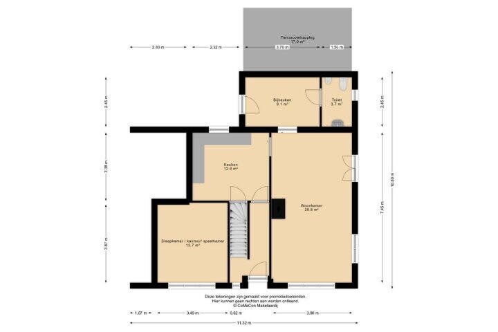 Plattegrond – Horsterweg 28, Castenray
