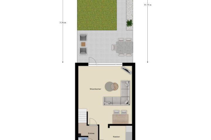 Plattegrond – Horststraat 16, Arnhem