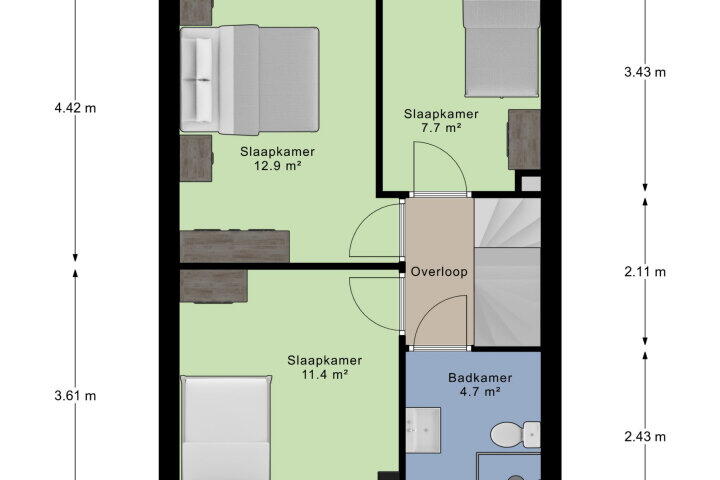 Plattegrond – Horststraat 30, Arnhem