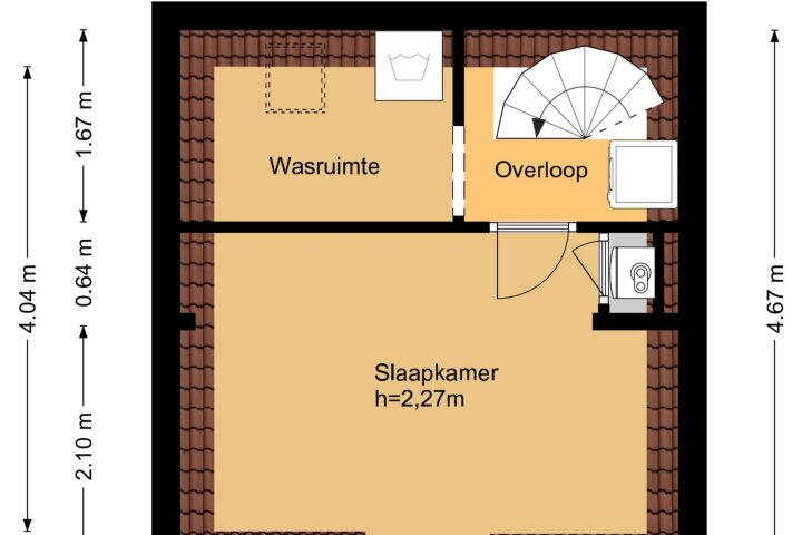 Plattegrond – Houtenstraat 1, Gouda
