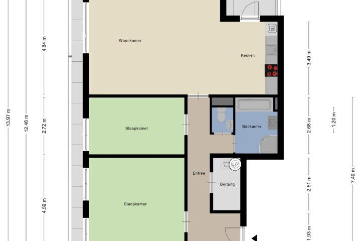 Plattegrond – Houthalenlaan 23, Eindhoven