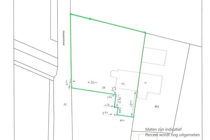 Plattegrond – Houtsestraat 16 A, Balgoij