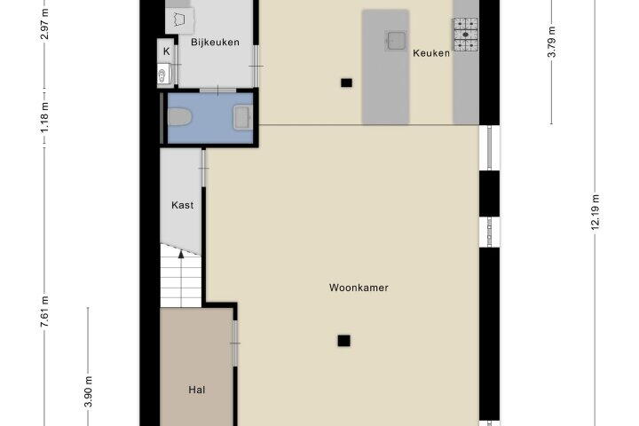 Plattegrond – Houtsestraat 2 A, Balgoij