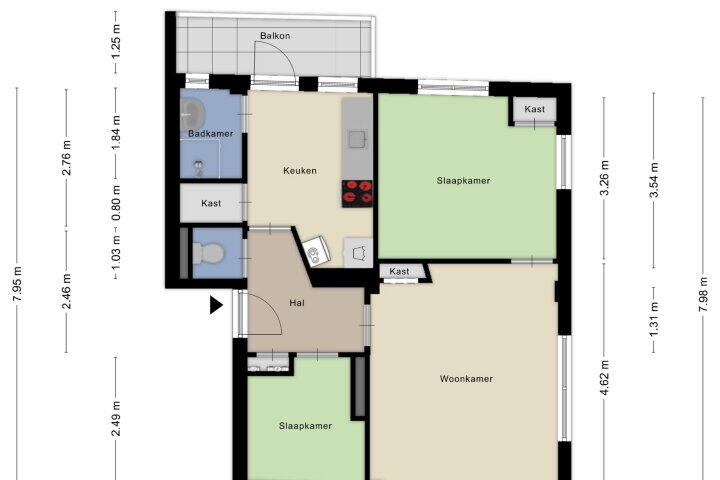 Plattegrond – Houtstraat 31, Nijmegen