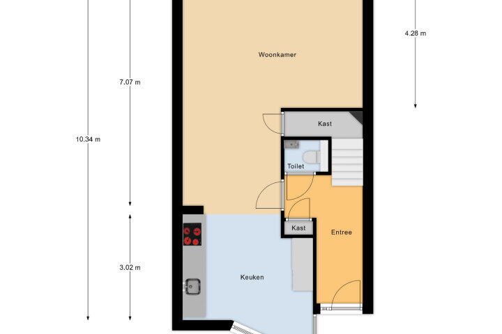 Plattegrond – Houtwal 21, Vlissingen