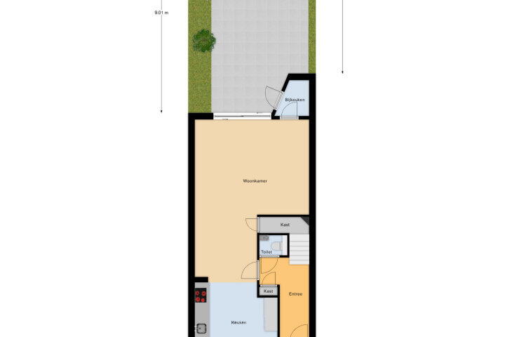 Plattegrond – Houtwal 21, Vlissingen
