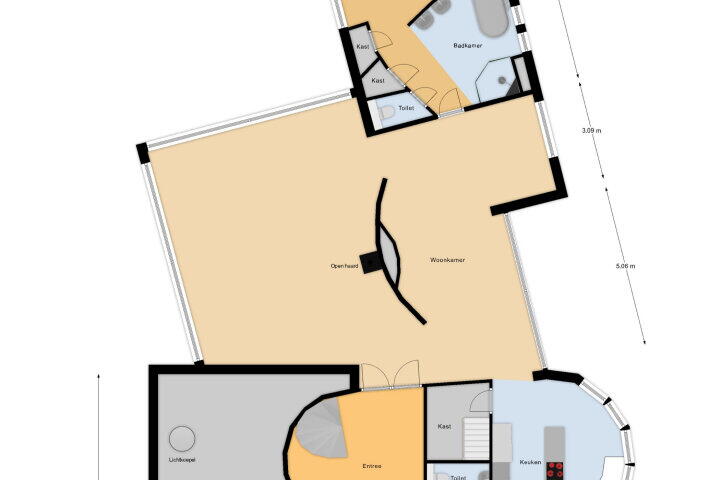 Plattegrond – Houtwal 12, Vlissingen