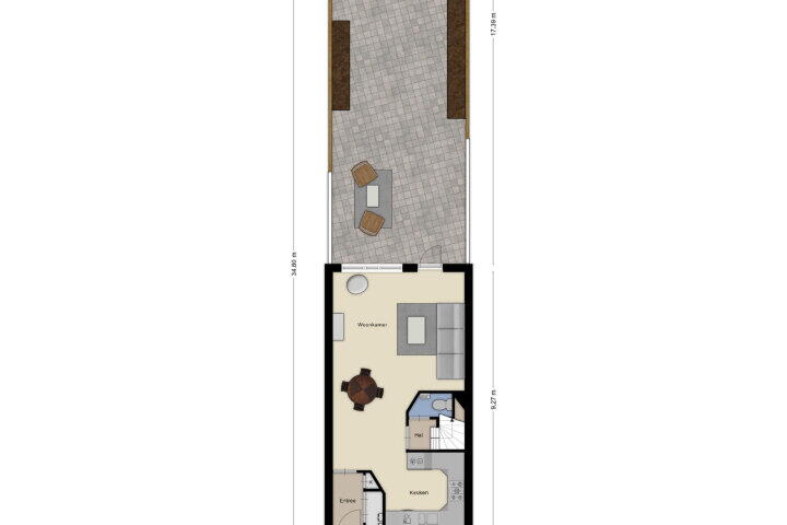 Plattegrond – Hoveniersberg 92, Roosendaal