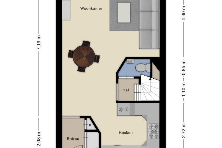 Plattegrond – Hoveniersberg 92, Roosendaal