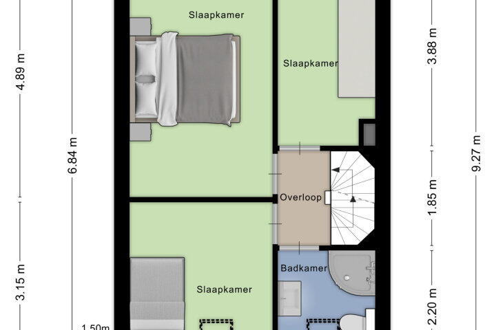 Plattegrond – Hoveniersberg 92, Roosendaal