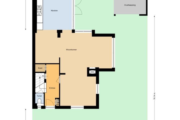 Plattegrond – H. Scheepstrastraat 12, Roden