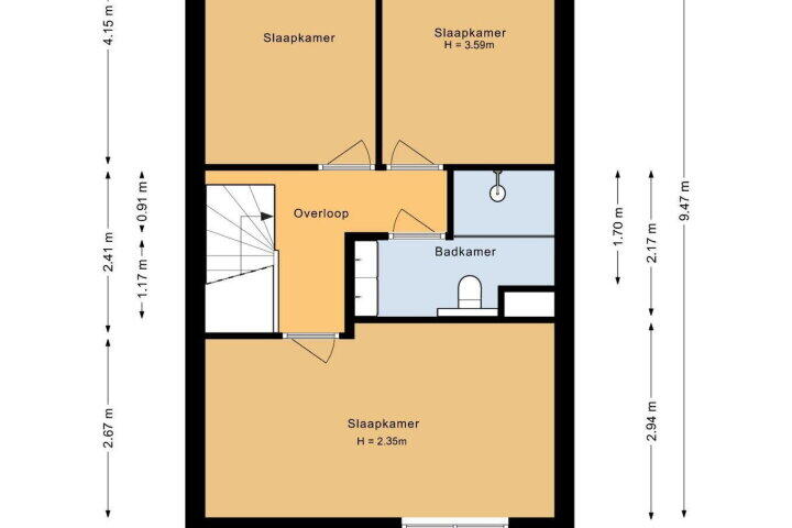 Plattegrond – Huiserf 3, Breda