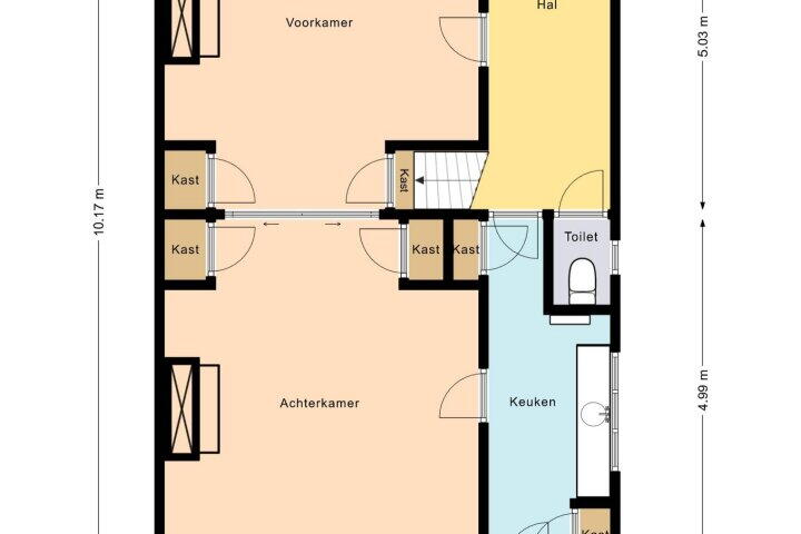 Plattegrond – Huizumerlaan 79, Leeuwarden