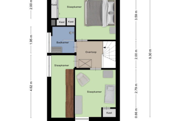 Plattegrond – Hulsdonksestraat 37, Roosendaal