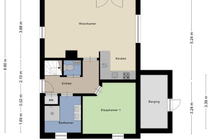 Plattegrond – Hunerwold State 5, Wateren