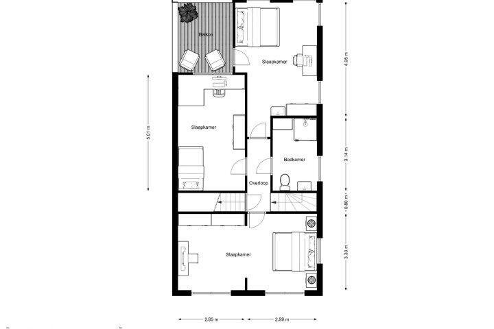 Plattegrond – Hunze 28, Drachten
