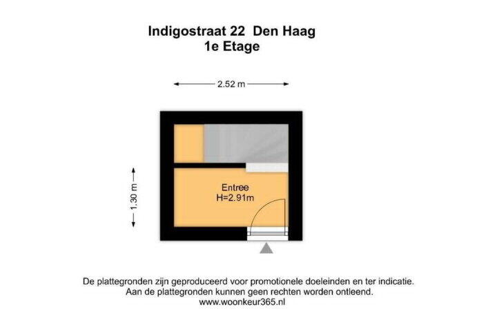 Plattegrond – Indigostraat 22, Den Haag