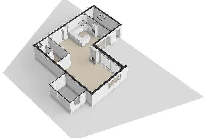 Plattegrond – In het Midden 41, Uithoorn