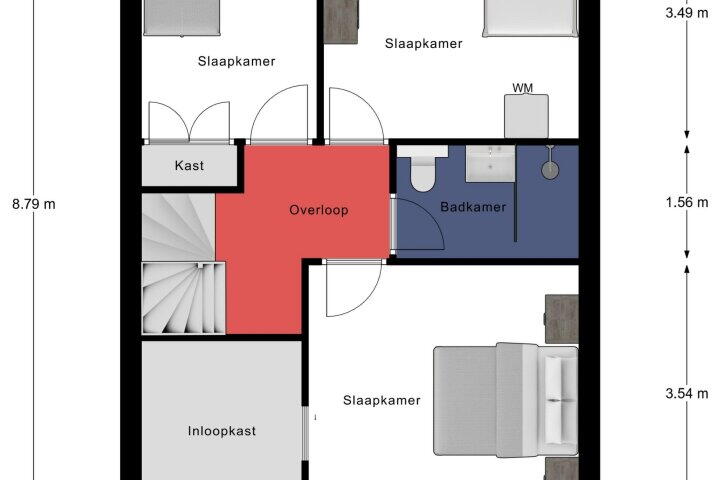 Plattegrond – In het Neervelt 6, Meijel