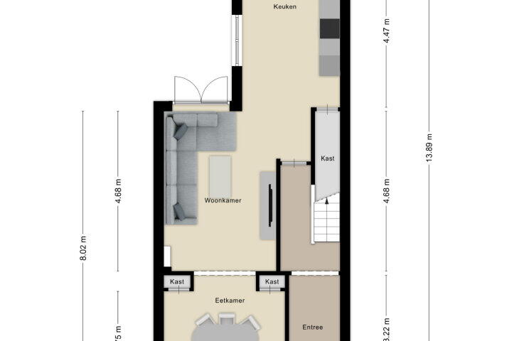 Plattegrond – Ireneplein 19, Roosendaal