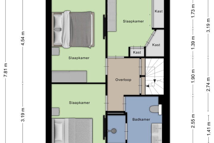 Plattegrond – Isabelladonk 32, Roosendaal