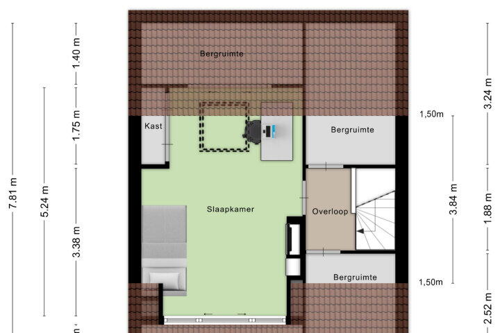 Plattegrond – Isabelladonk 32, Roosendaal