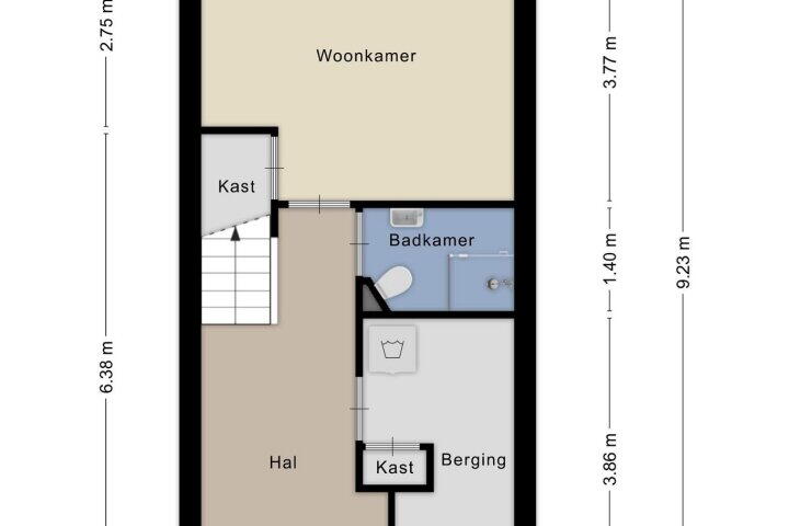 Plattegrond – Isabella Richaardsstraat 50, Amsterdam