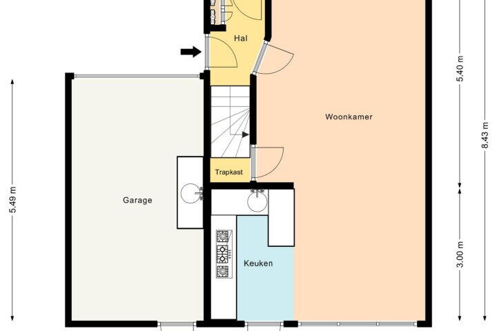 Plattegrond – it Helmhout 14, Heerenveen