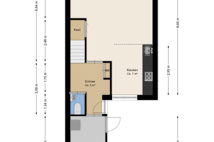 Plattegrond – It Weidlân 32, Akkrum