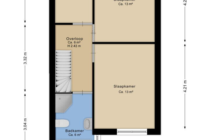 Plattegrond – It Weidlân 32, Akkrum