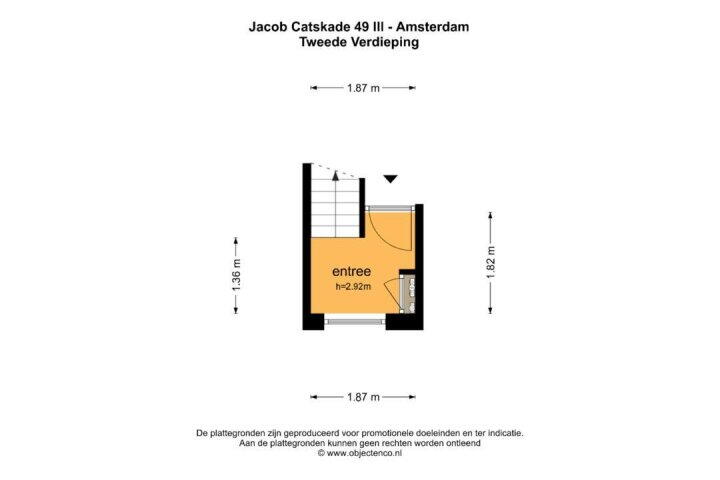 Plattegrond – Jacob Catskade 49 3, Amsterdam