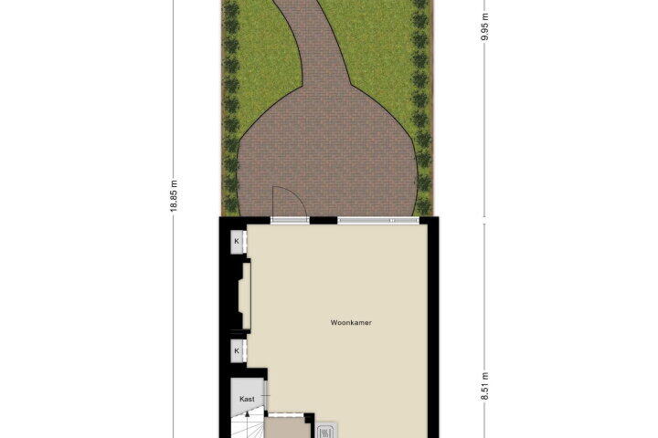 Plattegrond – Jacob Krüsestraat 30, Amsterdam